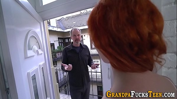 Teen gets pussy creampied by grandpa