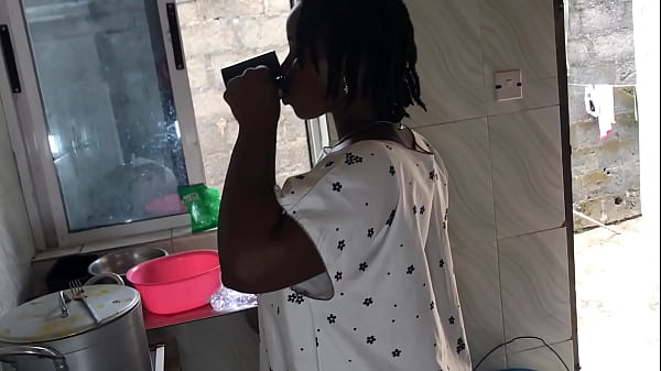 KITCHEN FREESTYLE SEX WITH THE SEXY HOUSE MAID