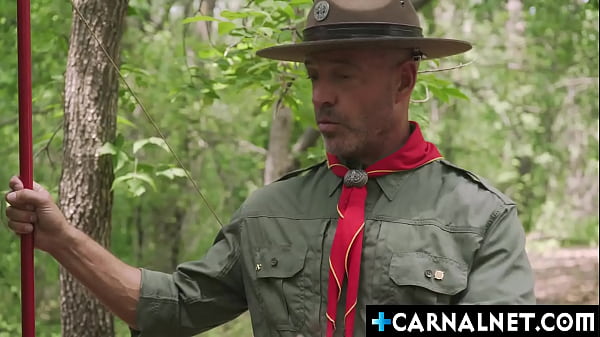 Scoutmaster Tyler Saint exploded deep into the tight little ass filling Scout Zack Dean with an obscene amount of semen