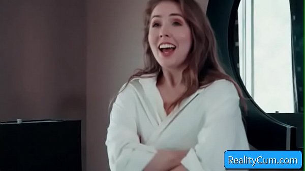 Sexy natural big tit blonde sexy babe Lena Paul seduces her friend with her amazing boobs