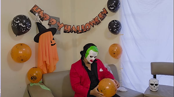 Homemade Halloween Threesome with Stepmother, Stepdaughter, and Stepson