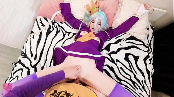 Tiny Shiro lost the game to Sora and gave herself to him, fulfilling his every sexual whims