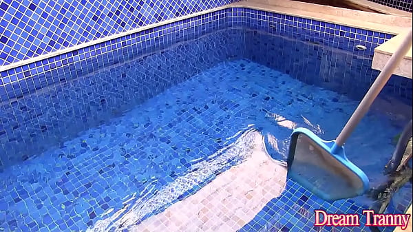 Sexy Tranny Thayla Santos Cums in His Mouth After Riding Dick