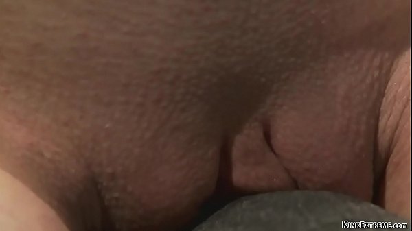 Bolted down slave rides Sybian