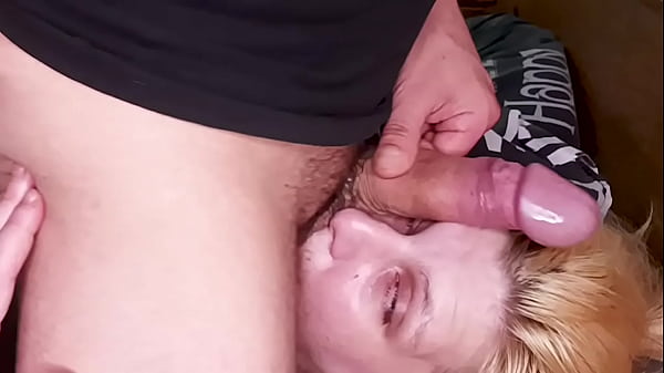 Blonde Slut getting good Head Fuck and Cum in Mouth and Face