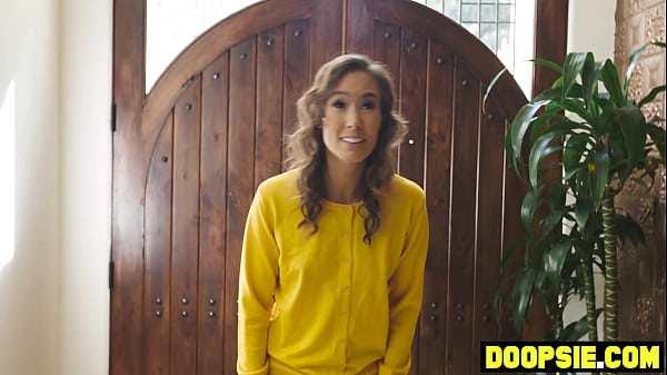 Sneaky masturbating MILF assistant pounded by big dick trans boss