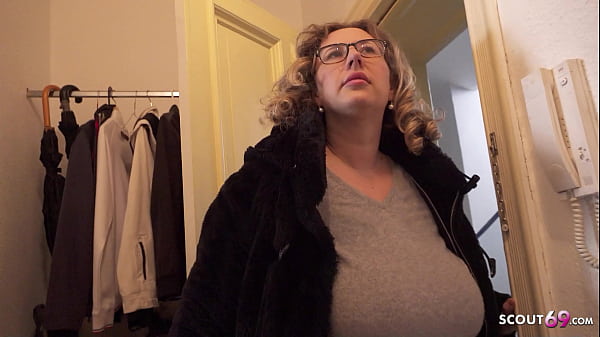 GERMAN SCOUT - Big natural Tits BBW Mature Kathy Deep Pickup for Casting Fuck