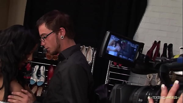 Seeing the brunette enjoying his girthy shaft made the big titted blonde eager to feel it inside her tight ass.