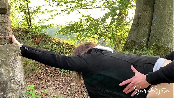 Public blowjob and fuck on a sightseeing tour - we nearly got caught