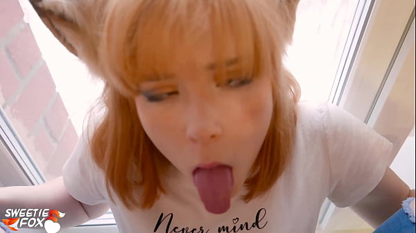 Lover Doggy Fuck Tight Pussy Redhead Near the Window