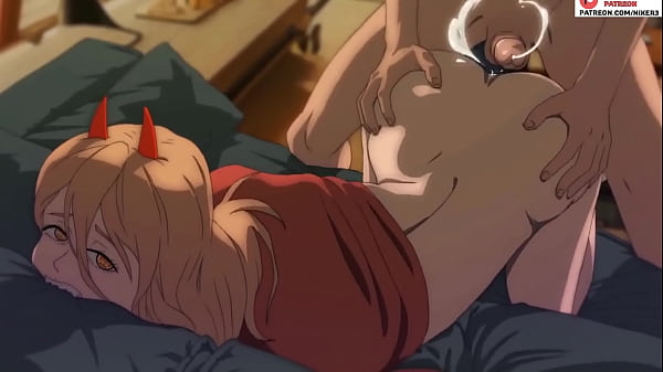 Power transando com Denji( Chainsaw Man Hentai))