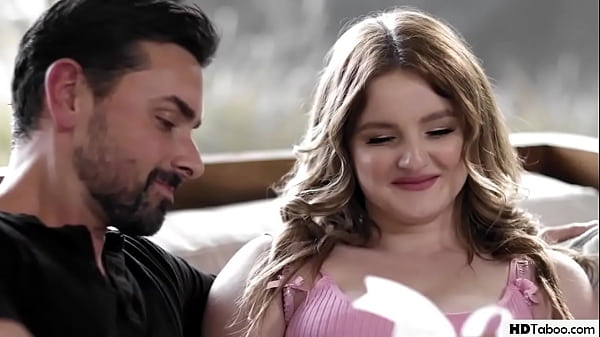 Lonely & virgin babe does it on Valentine's Day with Step dad