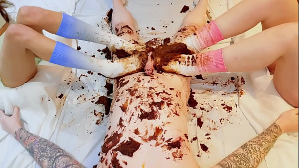Pastel Crush! Chocolate cake and cock addition! Foot fetish Thumbnail