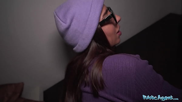 Public Agent Ale Danger demonstrating how far she can deepthroat a big fat cock