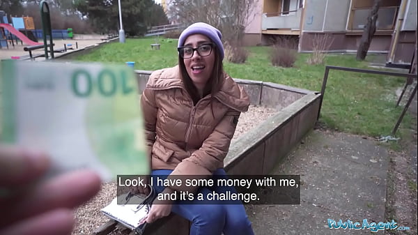 Public Agent Ale Danger demonstrating how far she can deepthroat a big fat cock