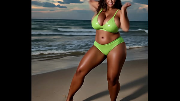 Chubby GF at the beach (AI Generated) Thumbnail