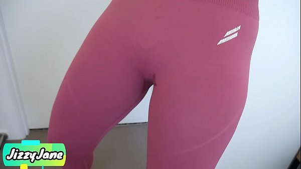 Filled My step Sister's Yoga Pants With Huge Cum Load and Pull Them Up