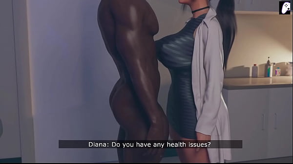 (4K) Penis hungry woman pleasures a black cock with her huge ass and makes him cum on her tits | Hentai 3D