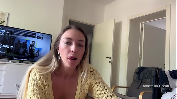 Mother caught us when my tinny stepsister have sucked my dick. She contined when mom was on kitchen.