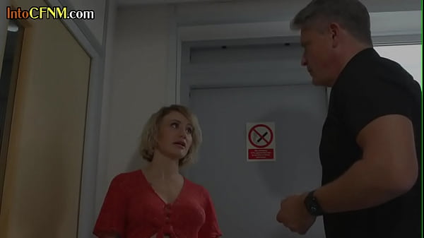 CFNM amateur femdom MILFS suck and jerk dude in 3some