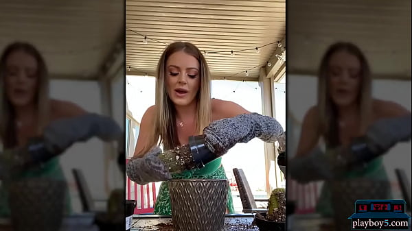 Huge boobs MILF Sophie Dee pool fun at home during the quarantine