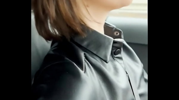 he really wants to get sucked in the car, so I stop to swallow his sperm
