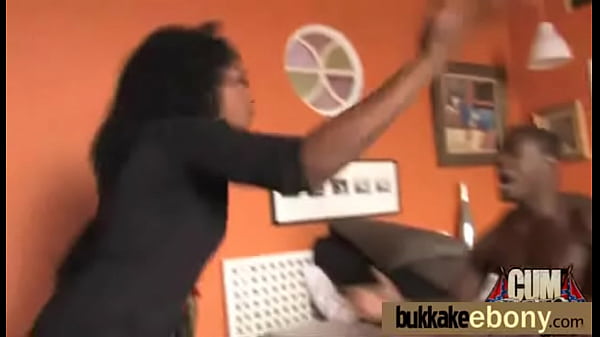 Group ebony blowjob and fucking ending with facial cumshot 3 Thumbnail