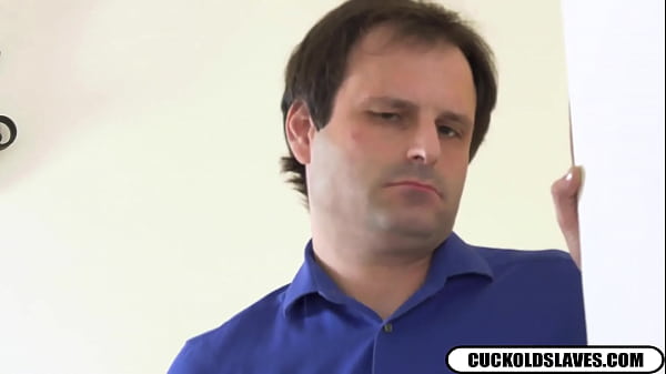 Bleach Blonde humiliates cuckold with 2 giant black dicks