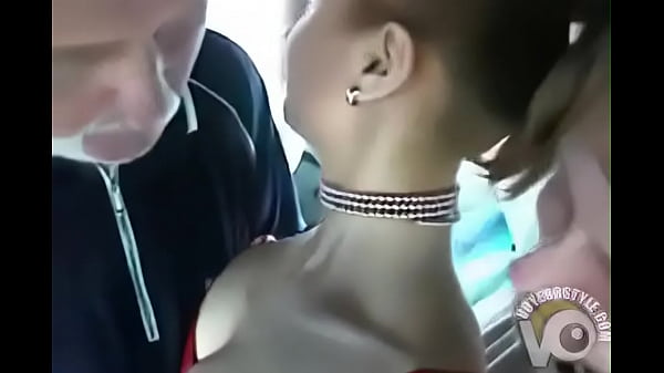 Busty girl groped on the Bus by an old man !