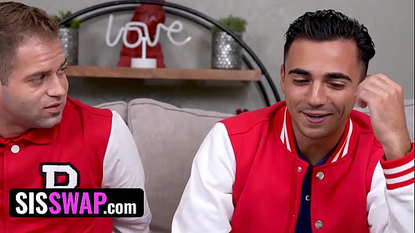 Busty StepSisters Aubry Babcock & Violet Gems Fuck Each Other StepBros On Valentines Day - SisSwap