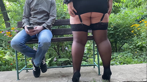 Gorgeous ass pissing in a public park rear view