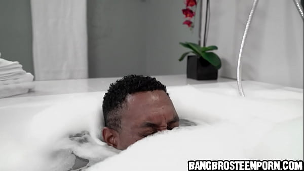 Black stepdad gets into bath with his gf's girl