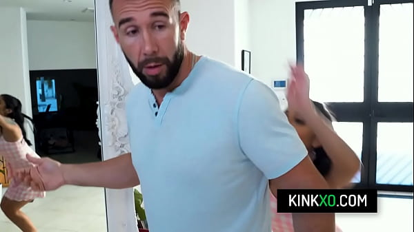 Slutty latina teen Avery Black dressed as a Barbie fucks with her stepdad