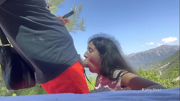 I sucked a stranger in the mountains and he gave me a golden shower and cum all over my face