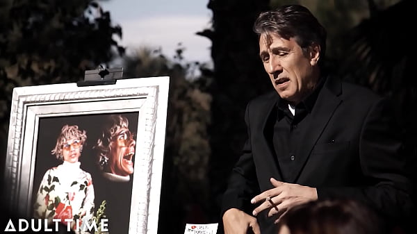 ADULT TIME - Widower Destroys Marley Brinx's Pussy At His Wife's Wakel! FULL SCENE