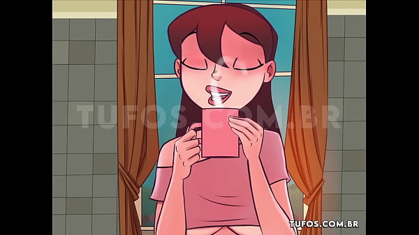 FUDENDO O CU da coroa bunduda no café da manhã! CORNO nem percebeu!