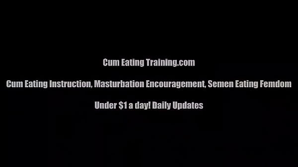 Stroke your shaft and eat up all your cum CEI