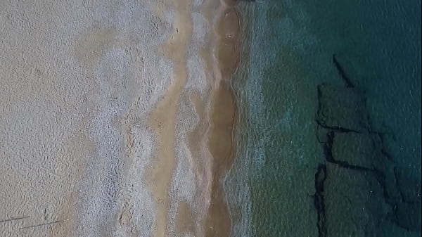 Drone exibitionism on Nudist beach