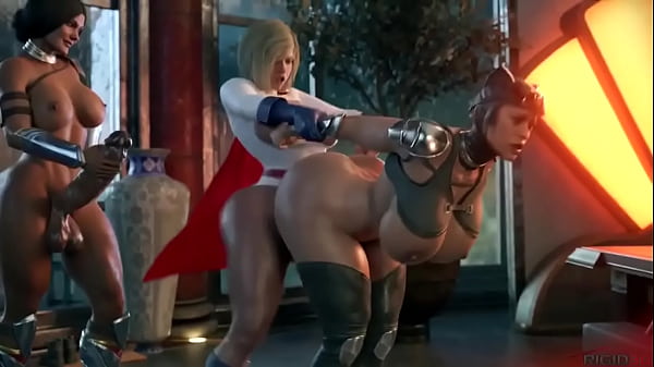 Cat woman handles two big dicks