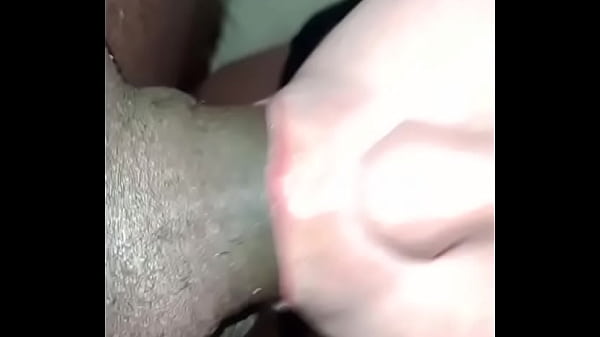 Slut gets on her knees and sucks her owner’s dick with her hands tied