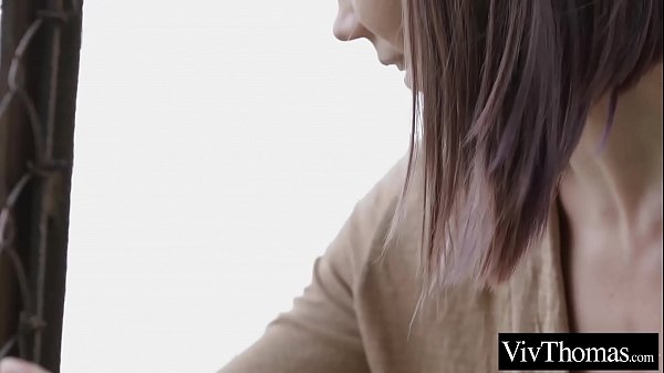 Lesbian redhead fingers a stranger
