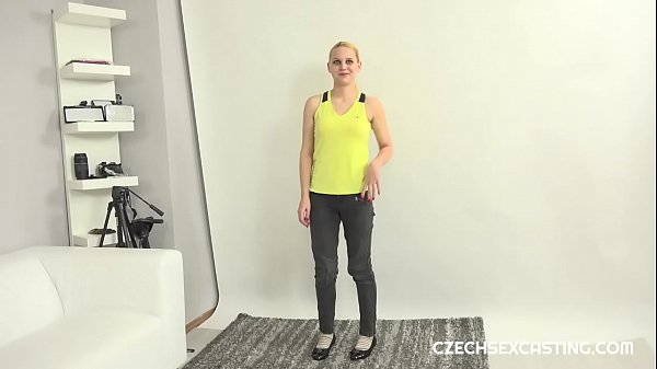 Blonde petite girl in a casting