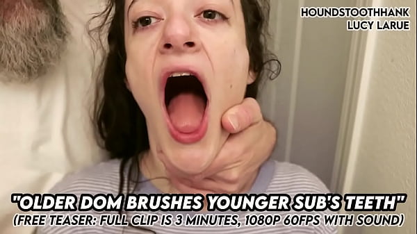 Older Dom Brushes Young Subs Teeth Thumbnail
