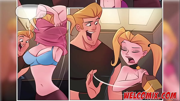 Két forró csajt dugok meg a liftben - perverz képregény pornó