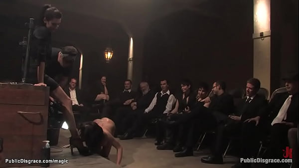 Bound babe fucked in bdsm theater