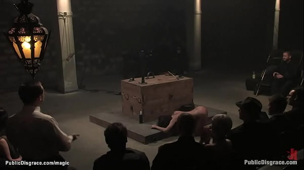 Bound babe fucked in bdsm theater