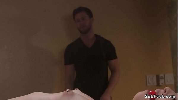 Fan fucks blonde cam girl in bondage