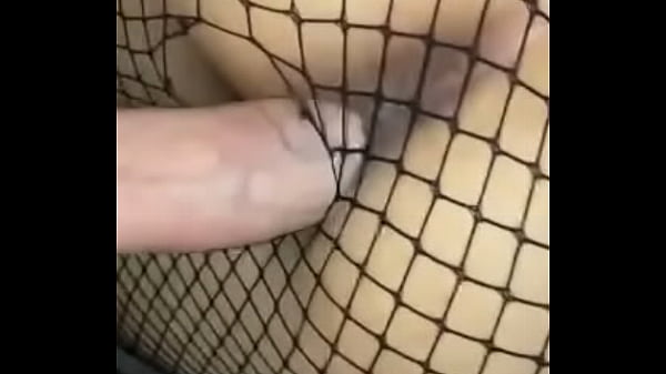 Tight pussy Arab in fishnets gets cumshot