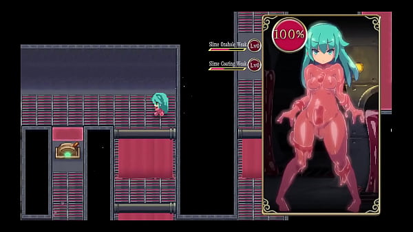 Mage Kanades Futanari Dungeon Quest [ Hentai Game PornPlay ] Ep.3 latex slime suit is pumping her tiny futa cock