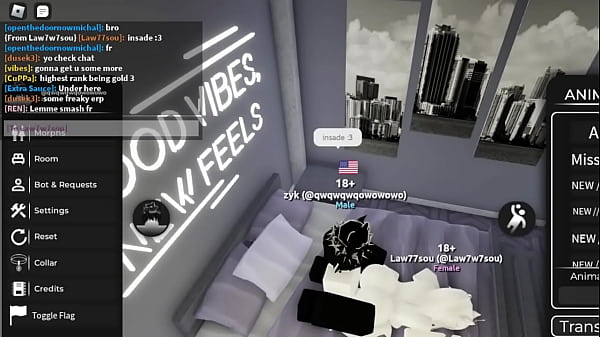 Transando com uma gatinha gostosa em um condomínio Roblox
